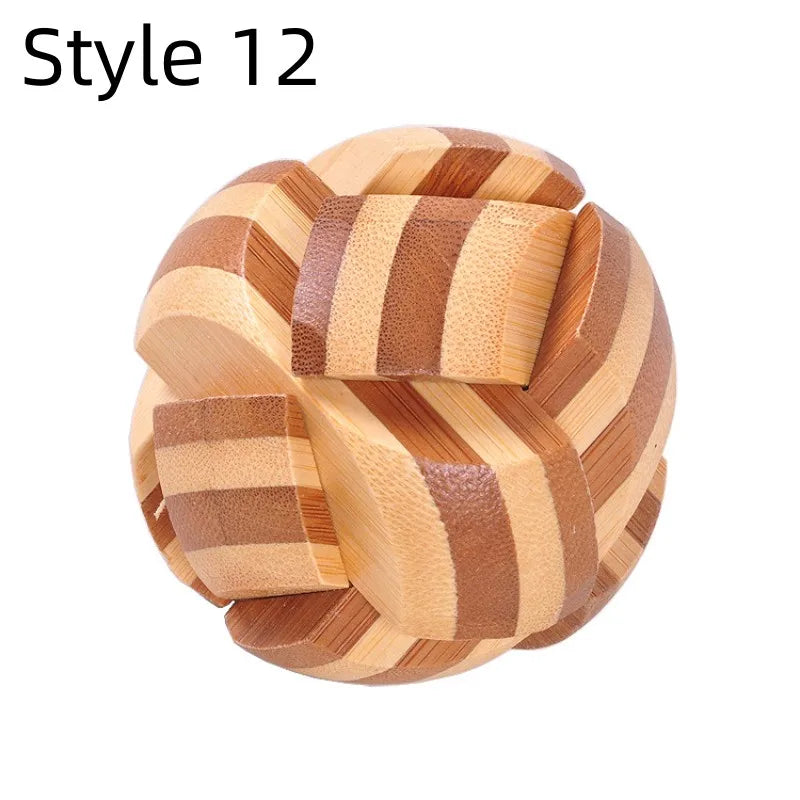 Wooden Lock IQ 3D Puzzles