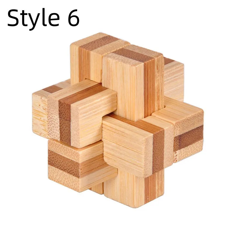 Wooden Lock IQ 3D Puzzles