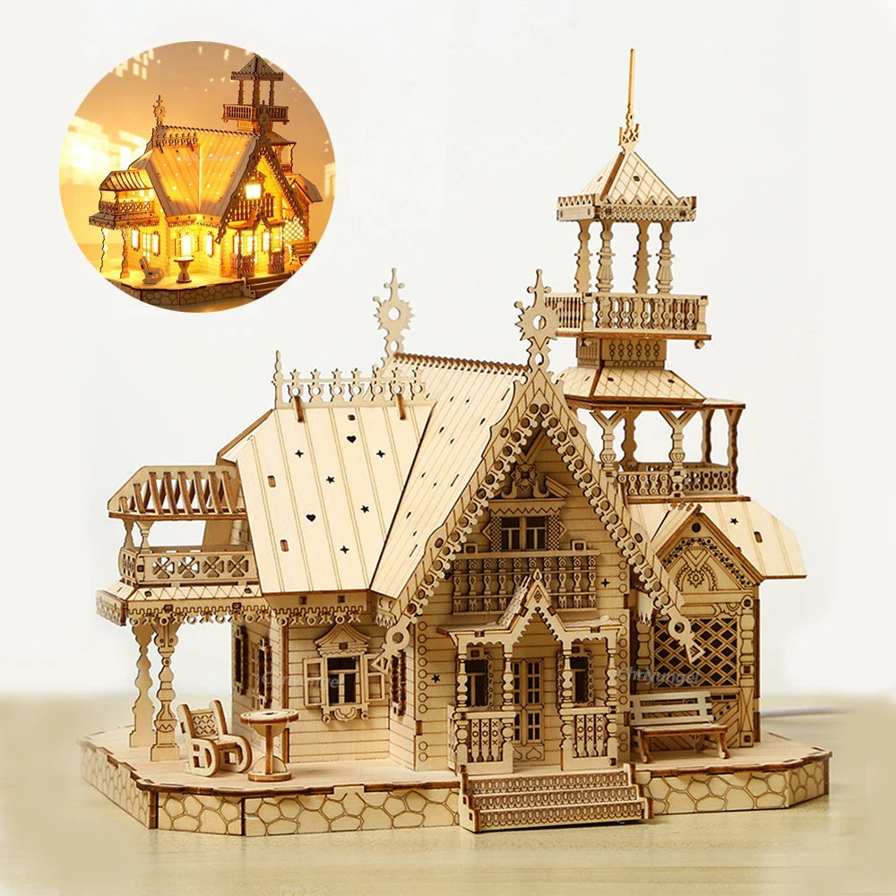 3D Wooden Villa