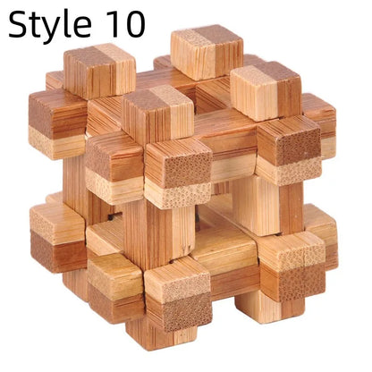 Wooden Lock IQ 3D Puzzles