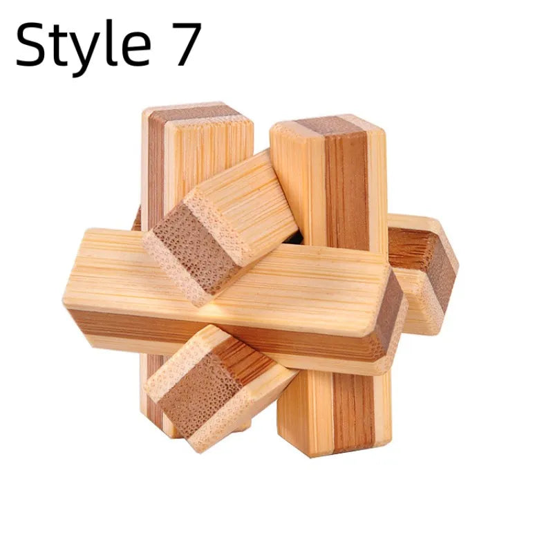 Wooden Lock IQ 3D Puzzles