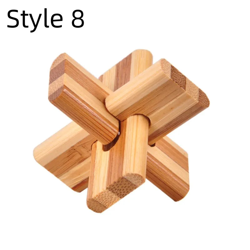 Wooden Lock IQ 3D Puzzles