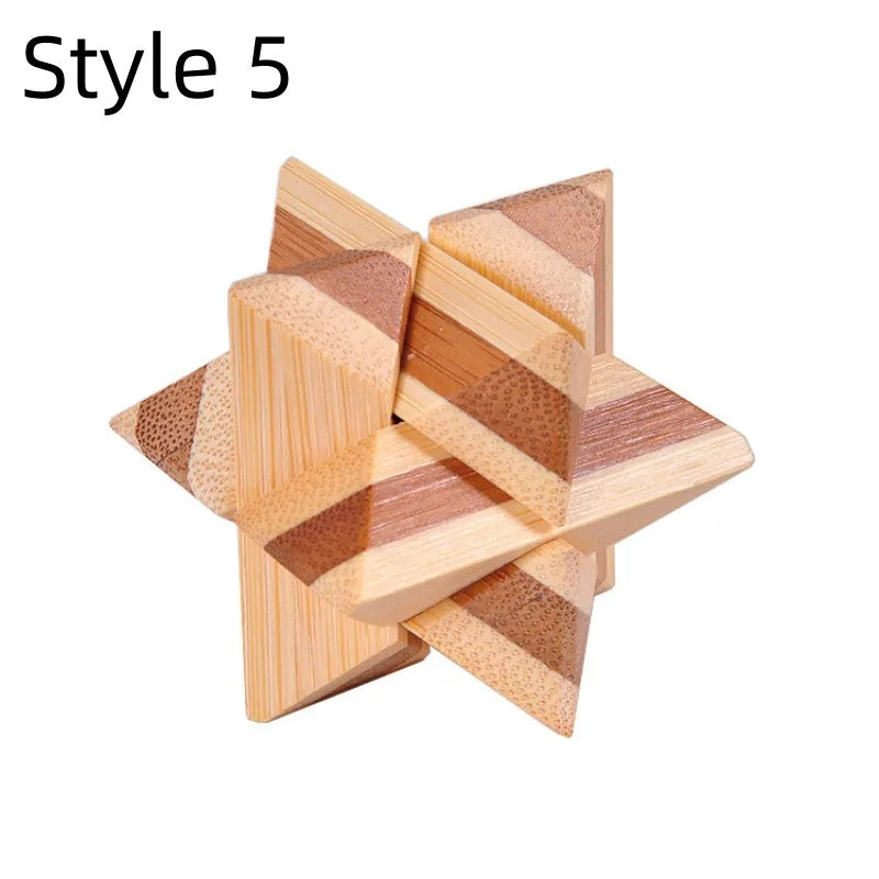 Wooden Lock IQ 3D Puzzles