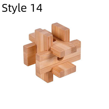 Wooden Lock IQ 3D Puzzles