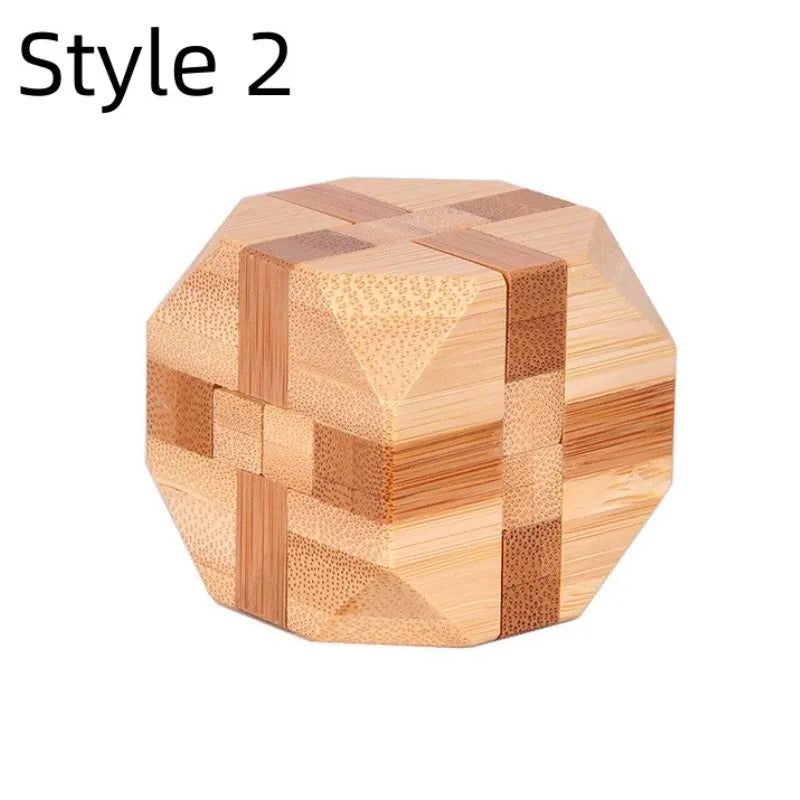 Wooden Lock IQ 3D Puzzles