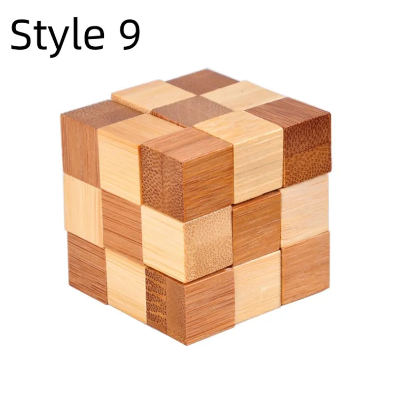 Wooden Lock IQ 3D Puzzles