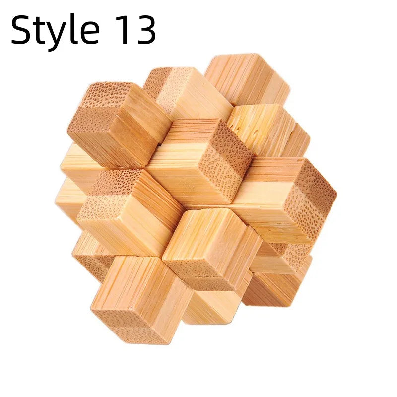 Wooden Lock IQ 3D Puzzles