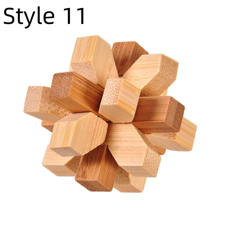 Wooden Lock IQ 3D Puzzles